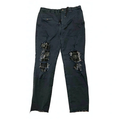 Pre-owned Miharayasuhiro Trousers In Navy