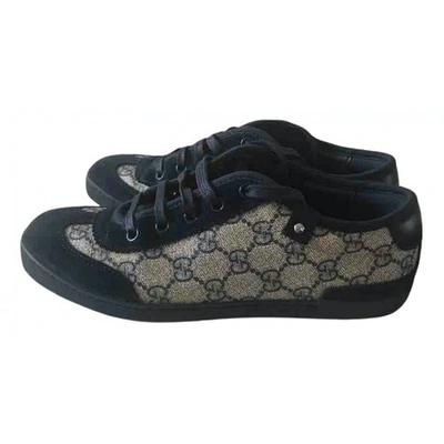 Pre-owned Gucci Trainers In Navy