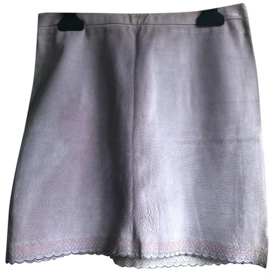 Pre-owned Bcbg Max Azria Mini Skirt In Purple