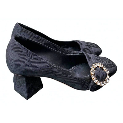 Pre-owned Dolce & Gabbana Cloth Mules & Clogs In Black
