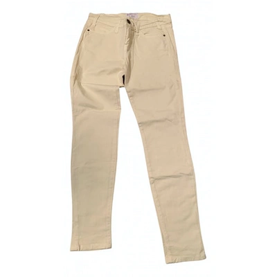 Pre-owned Current Elliott Straight Pants In Yellow