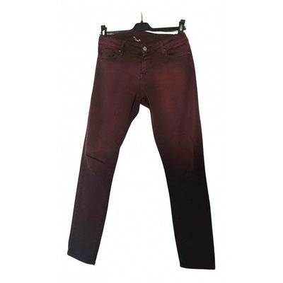 Pre-owned Iro Slim Jeans In Burgundy