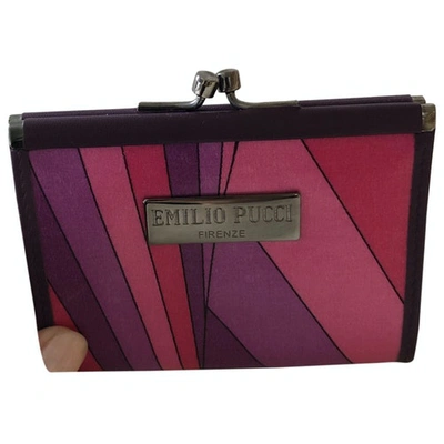 Pre-owned Emilio Pucci Purple Leather Purses, Wallet & Cases