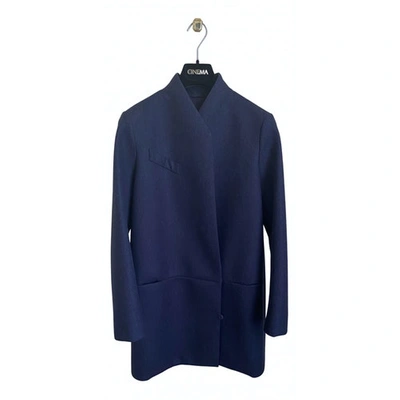 Pre-owned Brunello Cucinelli Wool Coat In Blue