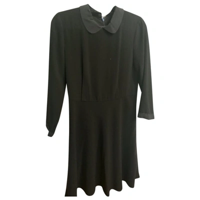 Pre-owned Dkny Silk Mid-length Dress In Black