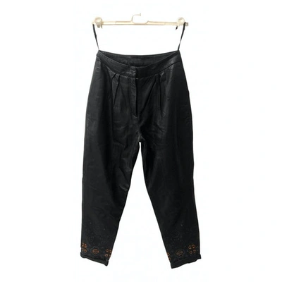 Pre-owned Markus Lupfer Leather Trousers In Black