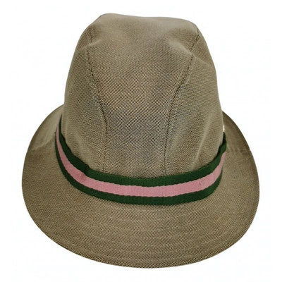 Pre-owned Gucci Beige Cloth Hat