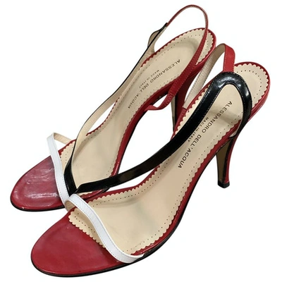 Pre-owned Alessandro Dell'acqua Leather Sandals In Red