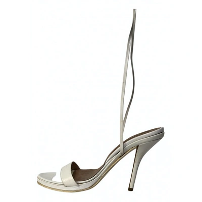Pre-owned Les Tropeziennes Leather Sandals In White