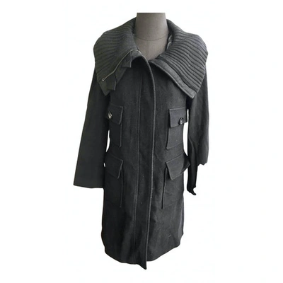 Pre-owned Et Vous Wool Coat In Black