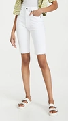 Frame Le Vintage High-rise Stretch Denim Bermuda Shorts In Blanc