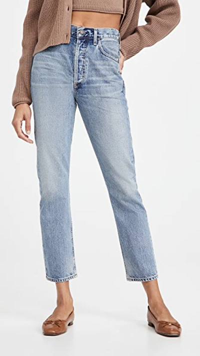 Citizens Of Humanity Charlotte High Rise Straight Jeans In Multi
