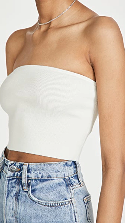 Victor Glemaud Knit Tube Top In Starch