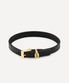 GUCCI DOUBLE G BUCKLE LEATHER BRACELET,000715237