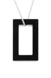 LE GRAMME 2.1G STERLING SILVER AND CERAMIC PENDANT NECKLACE,LG-CCNPO081-2.1