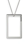 LE GRAMME 2.5G POLISHED & BRUSHED STERLING SILVER REVERSIBLE PENDANT NECKLACE,LG-CARPO081-2.6