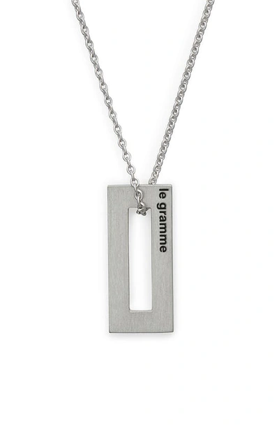 Le Gramme Le 1.5g Rectangular-pendant Sterling Silver Necklace