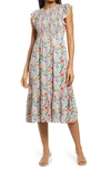 LOST + WANDER BLOSSOM & BLOOM FLORAL SMOCKED DRESS,WDB63363-13