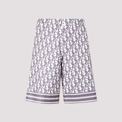 Dior Homme Oblique Jacquard Shorts In White