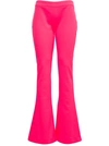 BALMAIN FLUO PINK FLARED PANTS