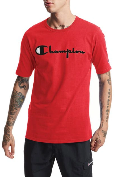Champion Heritage Graphic Tee In Team Red Scarlet
