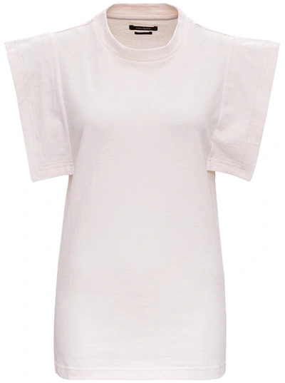Isabel Marant Zelipa Cotton T-shirt In Ecru