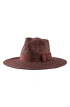 Brixton Joanna Straw Hat In Wine