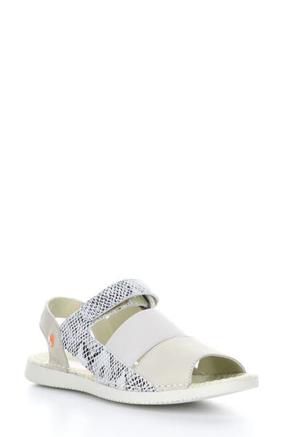 Softinos By Fly London Tian Strappy Sandal In Cloud Cupido/ Snake Print