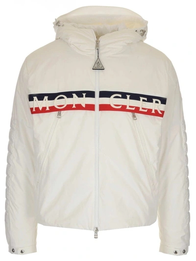 Moncler Olargues Logo Padded Jacket In White