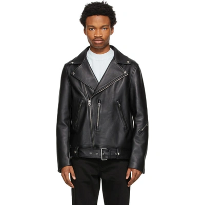 Acne Studios 黑色 Biker 皮革夹克 In Black