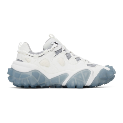 Acne Studios Bolzter Trainers In White And Light Blue In Lace-up Trainers