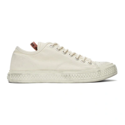Acne Studios Off-white Canvas Low-top Trainers In Off White,off White