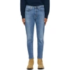 Acne Studios Blue Faded Slim Tapered Jeans In Mid Blue
