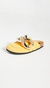 Jw Anderson Chain-link Detail Slip-on Loafers In Yellow