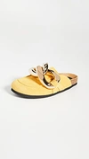 Jw Anderson Chain-link Detail Slip-on Loafers In Bright Orange
