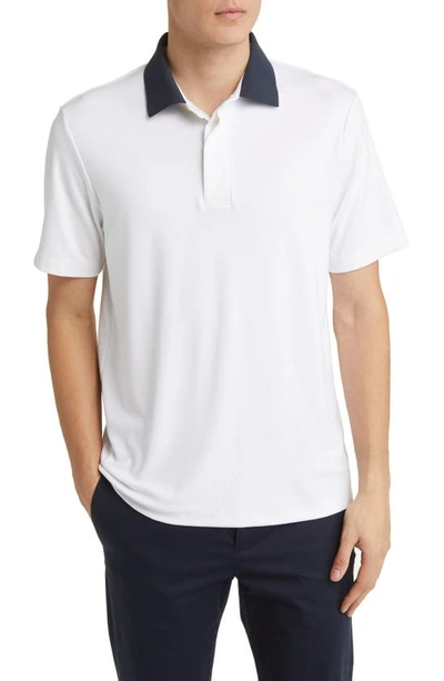 Theory Kayser Regular Fit Short Sleeve Polo In White
