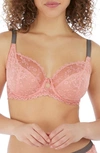 Freya Offbeat Underwire Side Support Bra In Rosehip