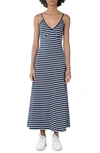 MOLLY BRACKEN NAUTICAL STRIPE SLEEVELESS STRETCH COTTON MIDI DRESS,EL335BP21