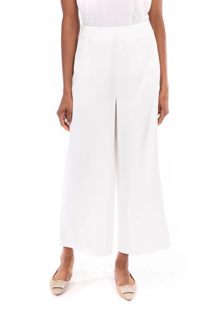 Badgley Mischka Wide Leg Crop Pants In Ivory