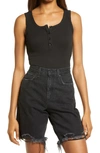 Askk Ny Henley Tank In Black