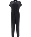 Fabiana Filippi Elasticated Short-sleeve Jumpsuit In Black  