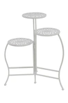 Willow Row White Folding Plant Stand In White
