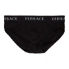 Versace Black Logo Band Briefs In A1008 Blk