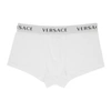 Versace White Logo Band Boxer Briefs In A1001 Wht