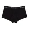 Versace Black Logo Band Boxer Briefs In A1008 Blk