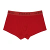 VERSACE RED LOGO BAND BOXER BRIEFS