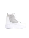 GUESS GUESS WOMEN'S WHITE SYNTHETIC FIBERS HI TOP trainers,FL5RIGFAL12WHITE 38