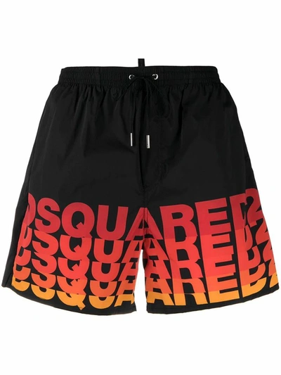 Dsquared2 Beachwear In Black Polyamide