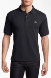 Lacoste L1212 Regular Fit Pique Polo In Black