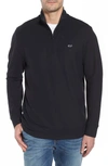 Vineyard Vines Breaker Saltwater Quarter Zip Pullover In Black